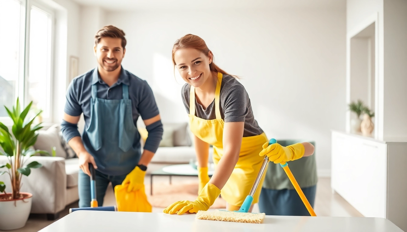 Skilled professionals providing cleaning services Calgary in a bright, inviting home.