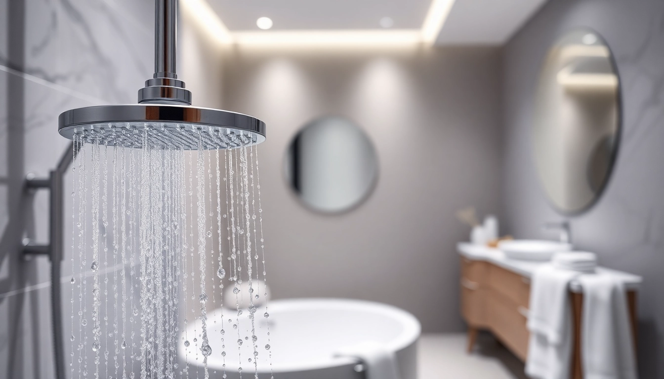 Experience elegant showers Australia with a luxurious rainfall design and modern bathroom aesthetics.