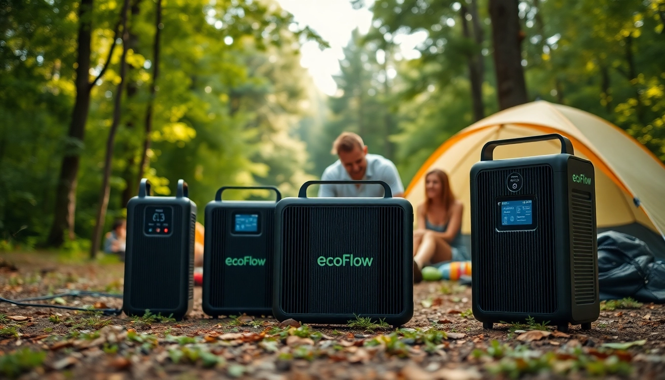 Enhance outdoor adventures with EcoFlow power solutions set against lush nature.