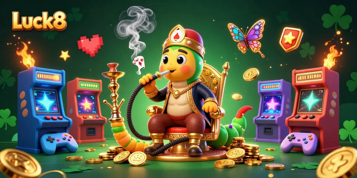 Experience exciting gameplay at Luck8 with 3D elements showcasing vibrant casino atmosphere and game symbols.