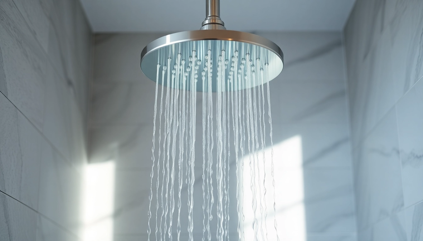 Transform your bathing experience with elegant showers in a modern bathroom setting.