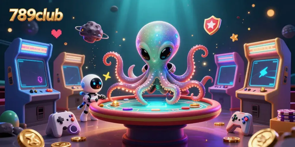 Experience the excitement of 789club gaming with a vibrant alien poker scene!