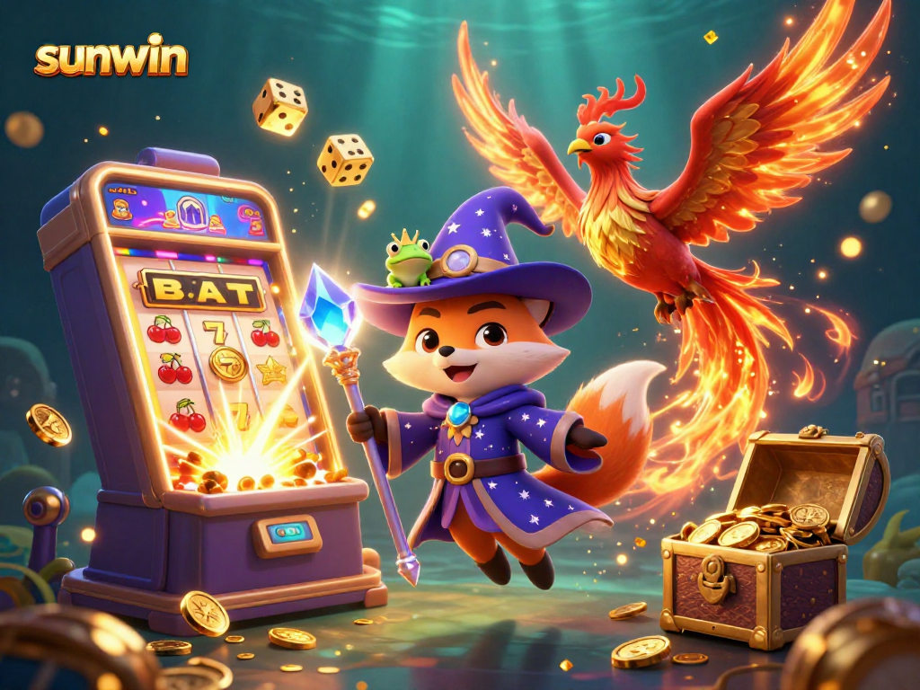 Engage with Sunwin’s mystical casino adventure featuring a wizard fox, phoenix, and rich jackpot action.