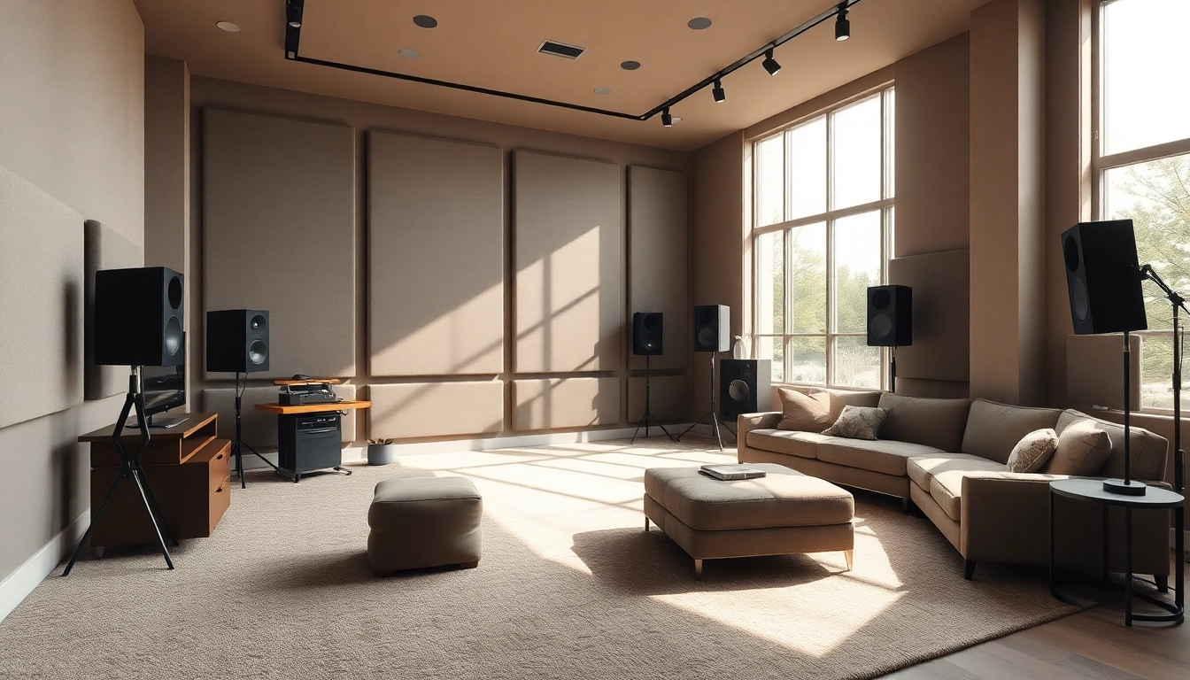 Experience effective Soundproofing with modern acoustic panels in a stylish studio.