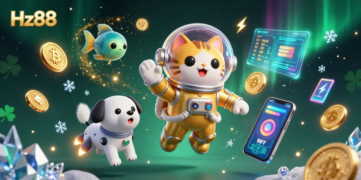 Experience thrilling gameplay at Hz88 with a vibrant, engaging digital casino scene featuring crypto elements.