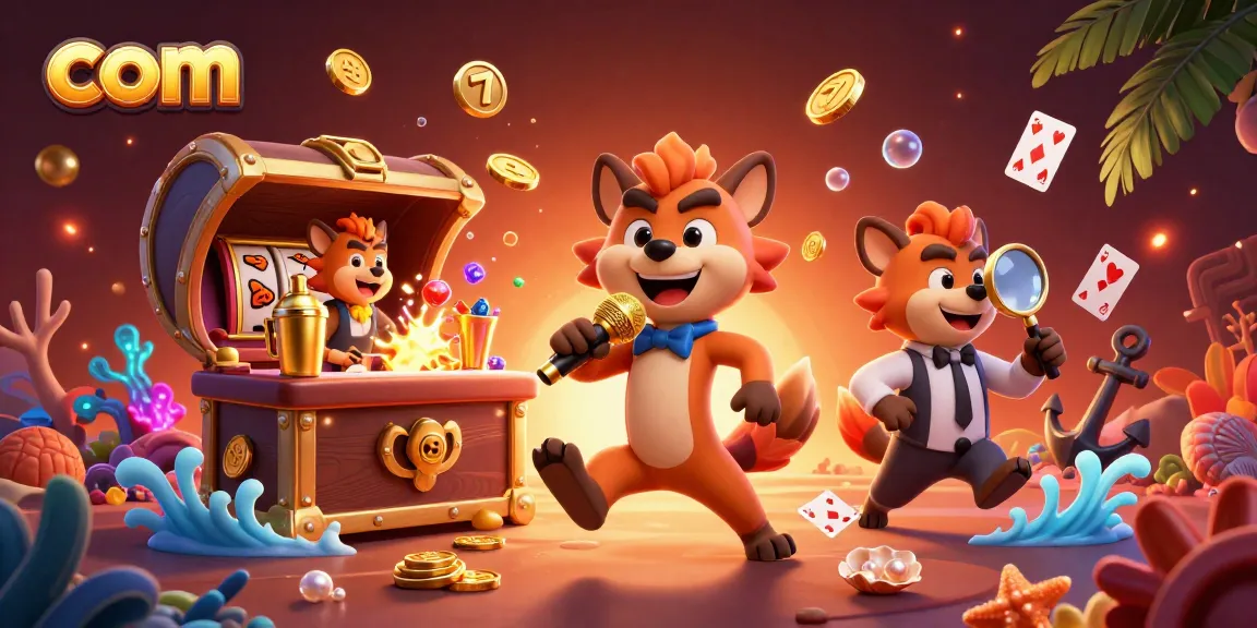 Laughing hyenas creating an exciting com casino atmosphere with vibrant gaming elements.