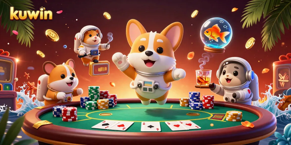 Experience thrilling jackpot moments with kuwin's vibrant 3D casino illustration, showcasing dynamic gaming action.
