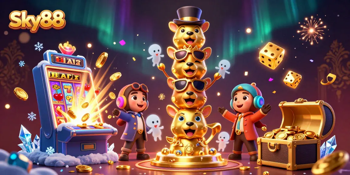 Experience thrilling gameplay at Sky88 with vibrant 3D casino elements and jackpot excitement.