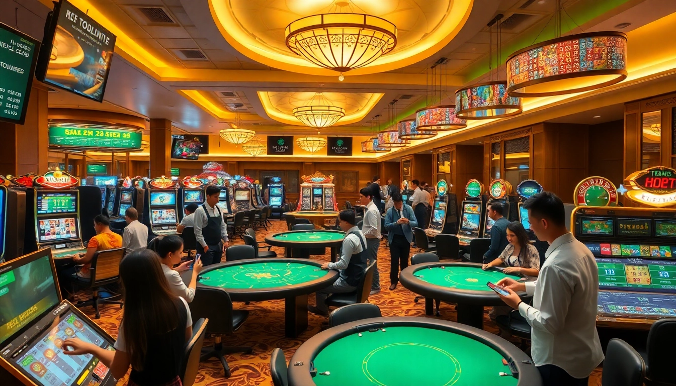 Engaging online casino scene at tk88win.live with vibrant gaming options and friendly atmosphere.