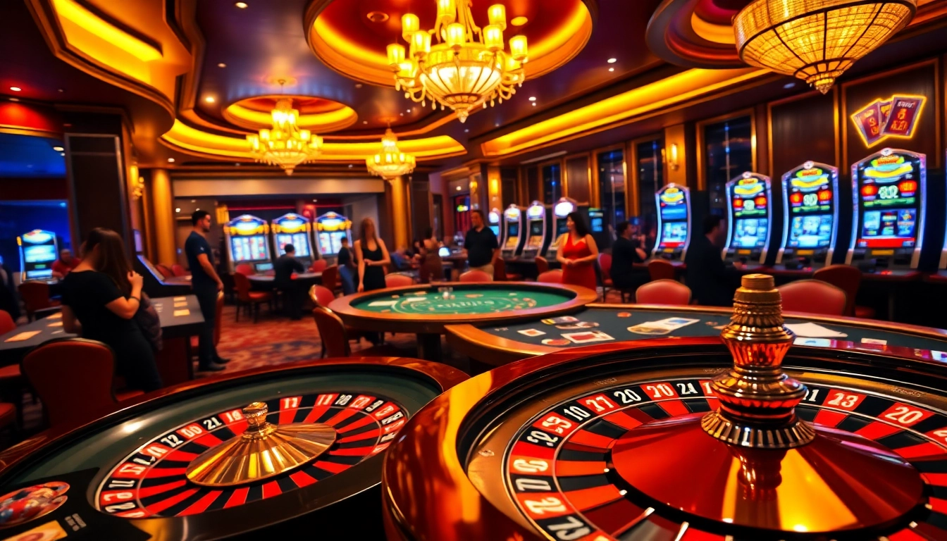 Kuwin casino players enjoy an exciting gambling experience at a luxury roulette table.