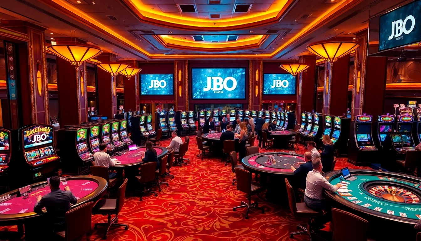 Experience the thrill of gaming at JBO's professional casino, featuring dynamic tables and sleek machines.
