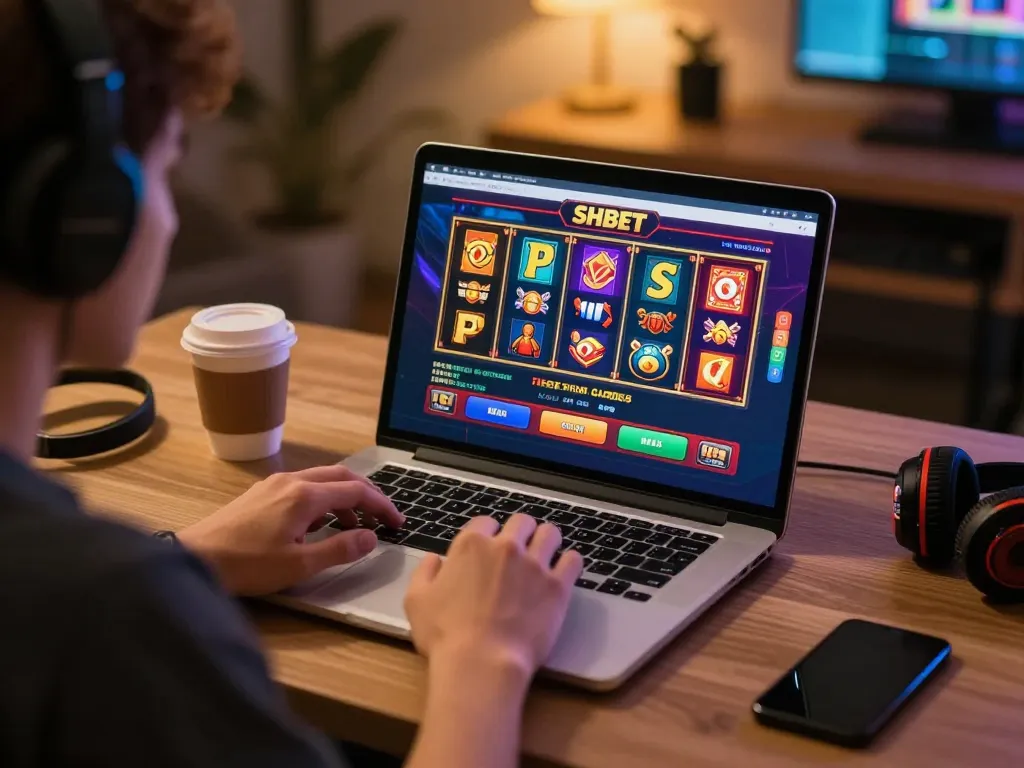 Watch as players strategize winning bets at SHBET online casino from their cozy home setup.