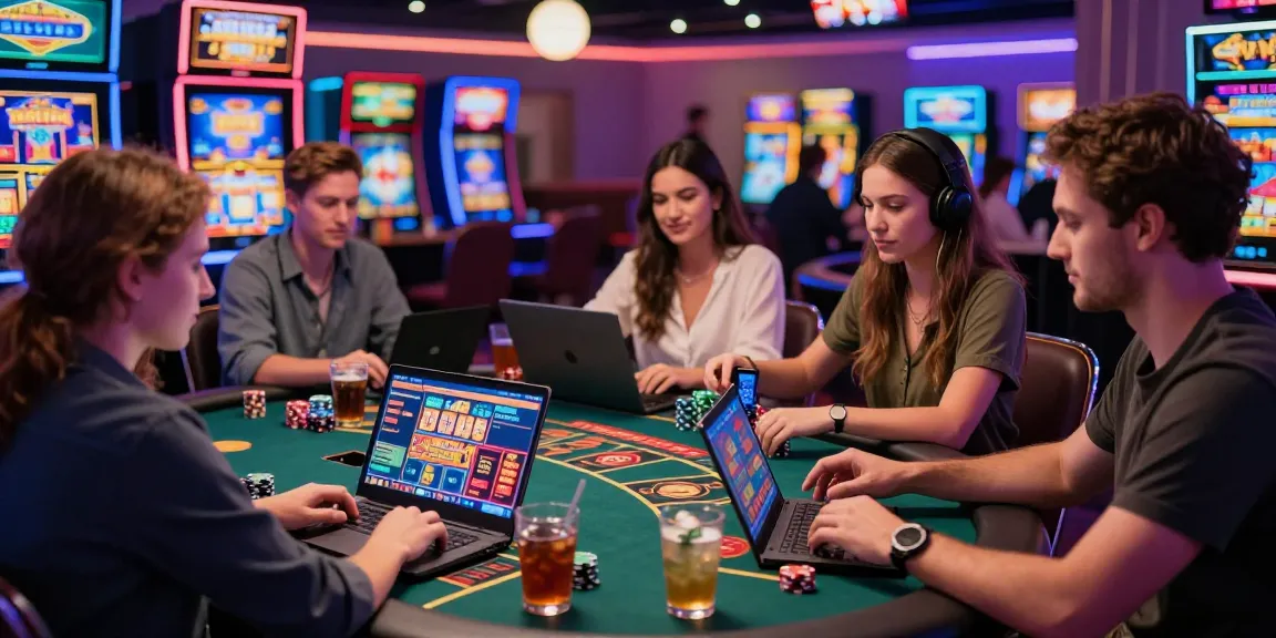 Engaged players at virtual credit card casinos enjoying the interactive gaming experience.