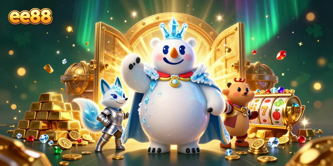 Experience the excitement of ee88 as the ice king and snow fox unveil treasures in a vivid casino adventure.