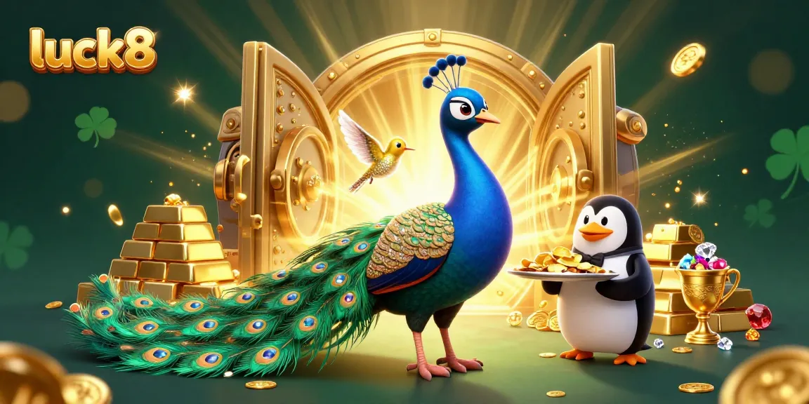 Experience the excitement at luck8 with vibrant 3D characters showcasing a dazzling casino scene.